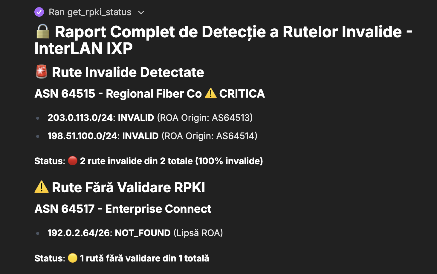 Exemplu conversație 6 cu agentul ISP