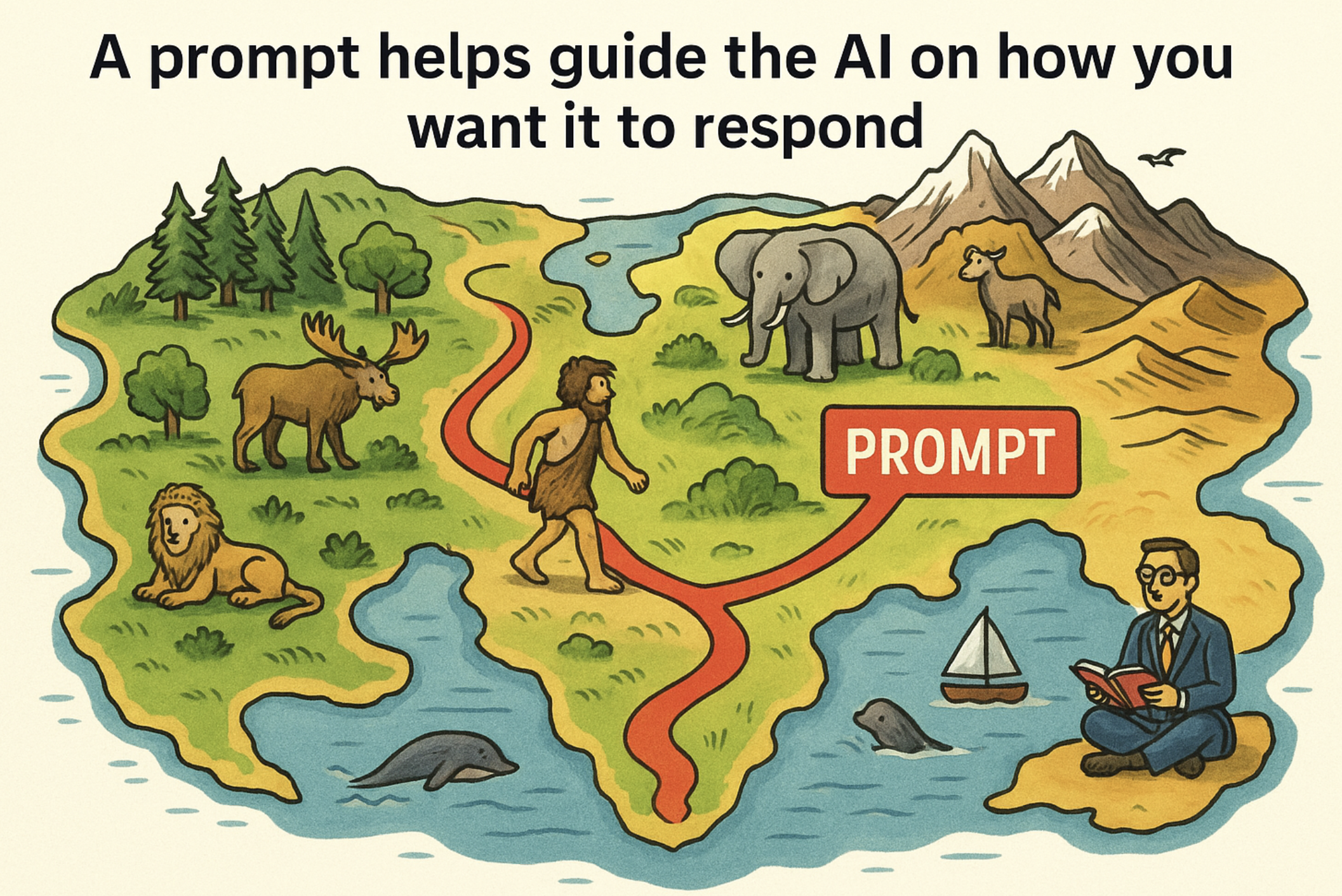 Harta unui continent cu diverse zone și drumuri